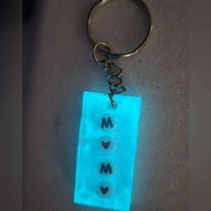 5/$25 Handmade Resin Epoxy Glow In The Dark Mama Keychain
